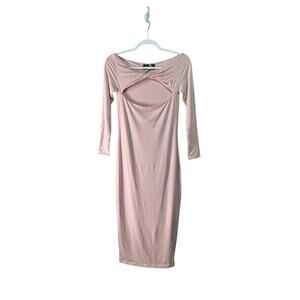 knee length dresses for ladies Tabitha Mesh Ruched Midi Dress main image 0